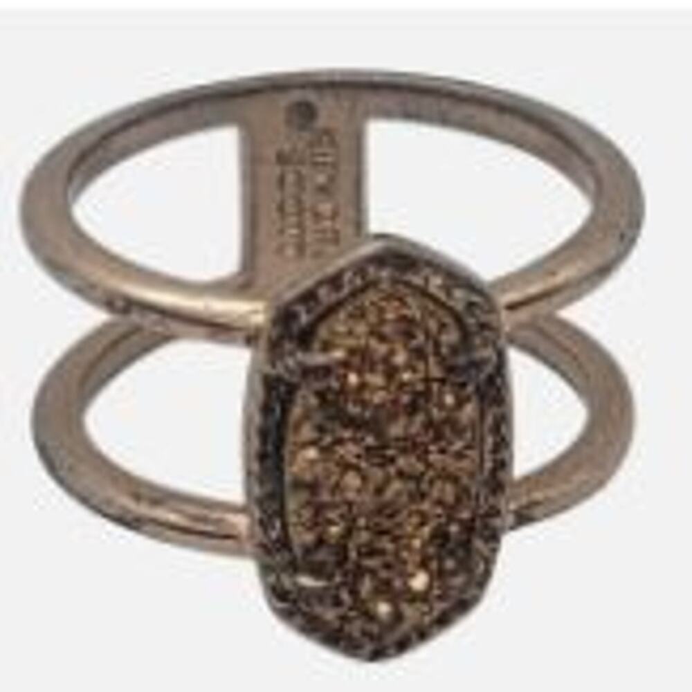 Kendra Scott Rose Gold Elyse Double Band Oval Ring